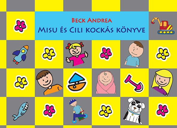 Misu és Cili kockás könyve, sárga-szürke       VTSZ4903